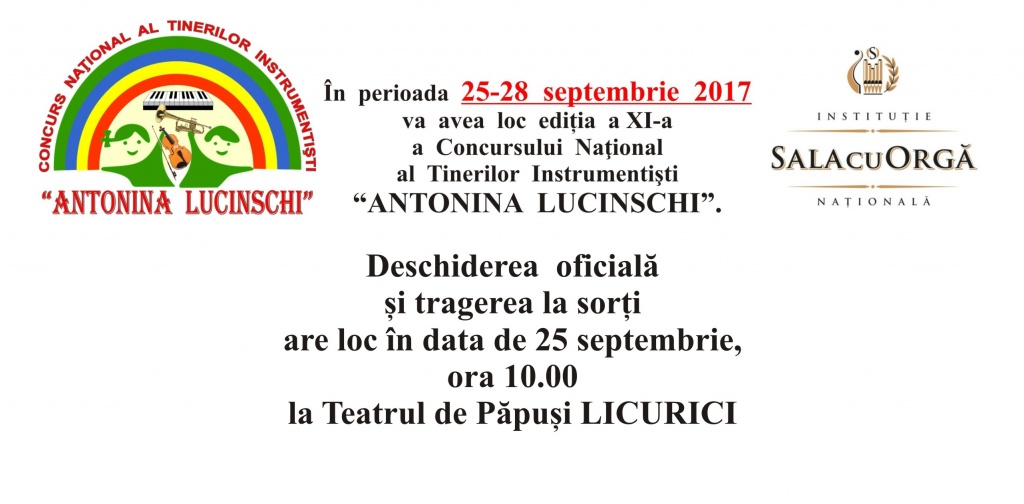 INAUGURAREA CONCURSULUI ”ANTONINA LUCINSCHI”, ediția a XI-a