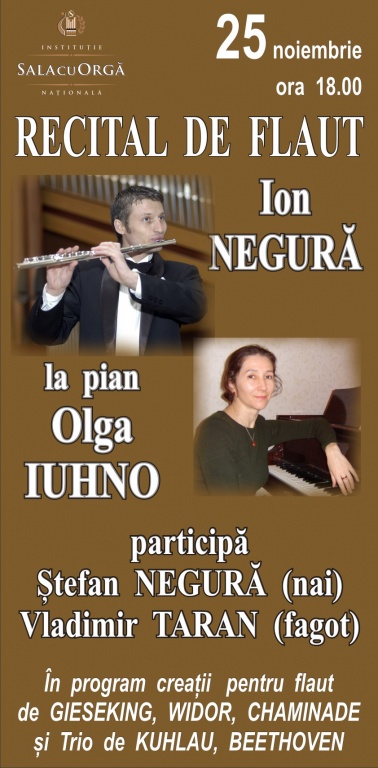 RECITAL DE FLAUT  Ion  NEGURĂ jr.