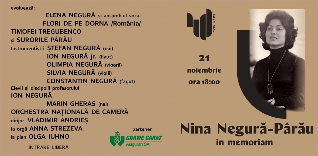 IN MEMORIAM - NINA NEGURĂ