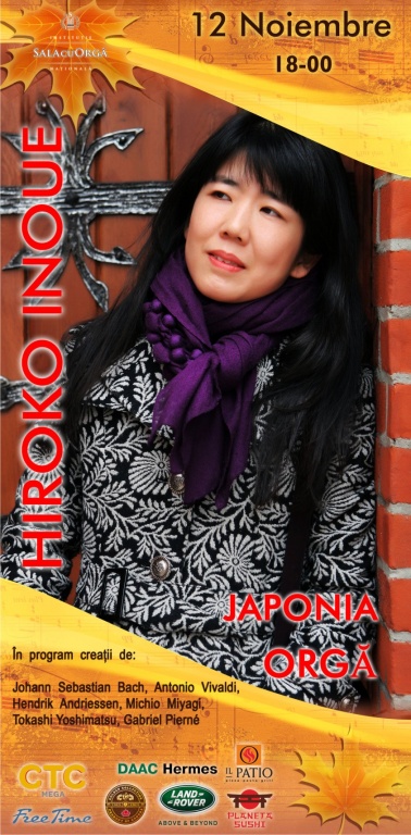 RECITAL DE ORGĂ  Hiroko  INOUE (orgă) /Japonia/