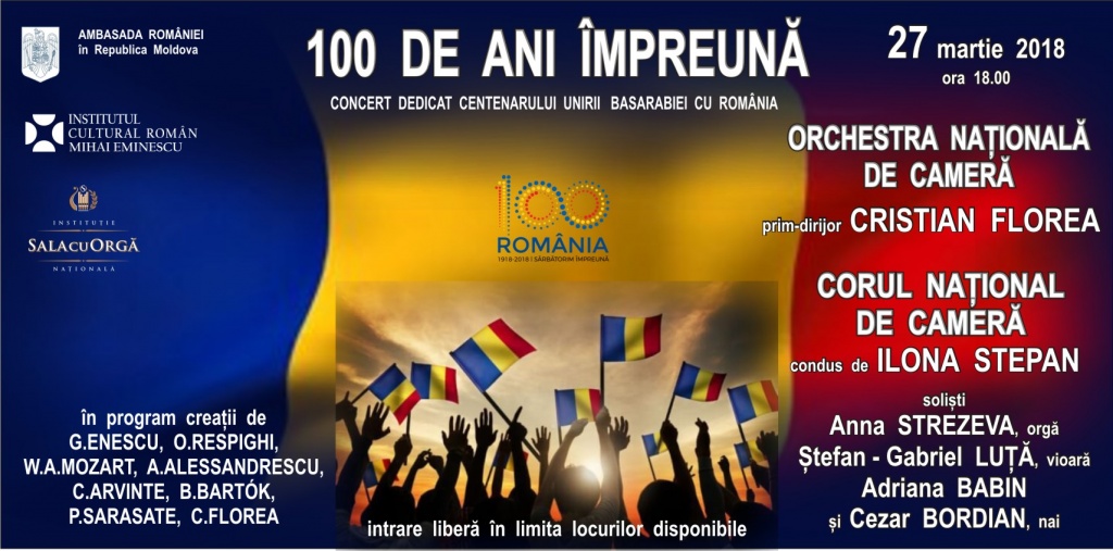 DE ZIUA UNIRII BASARABIEI CU ROMÂNIA